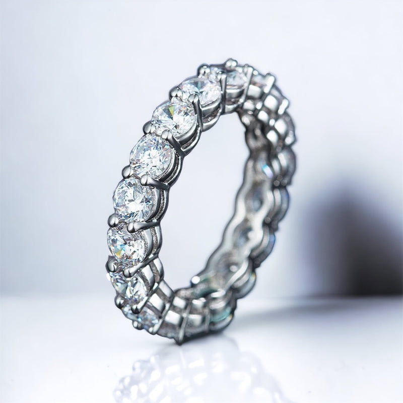 Stackable round eternity ring